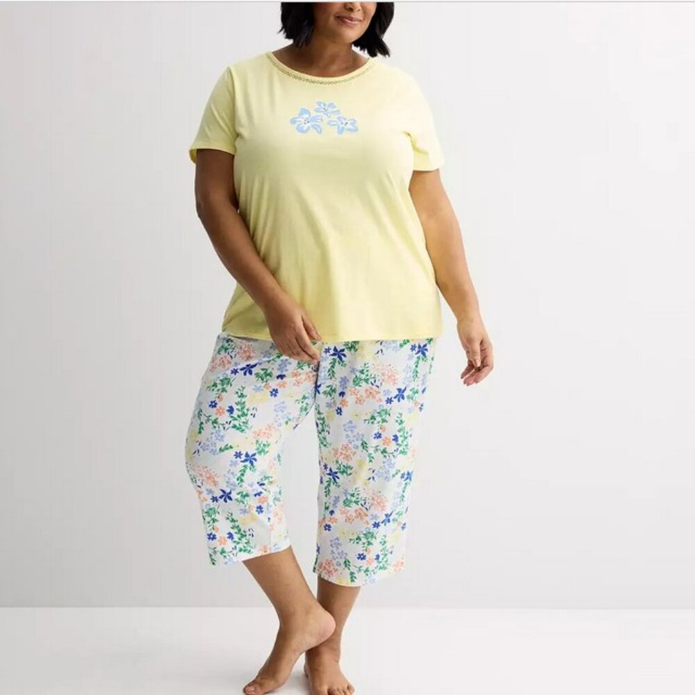 Croft & Barrow Top & Capri Pajama 3X